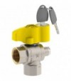 Valvola A Sfera Gas A Squadro Con Presa Pressione E Chiave Fiv 3/4F X 3/4F