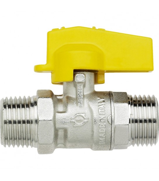 Rubinetto Gas A Sfera Diritto M/M Con Leva In Alluminio Fiv 1/2 X 1/2