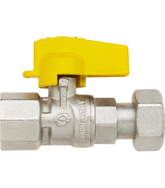 Rubinetto Gas A Sfera Femmina Diritto Con Dado Girevole Fiv 1/2F X 1/2G
