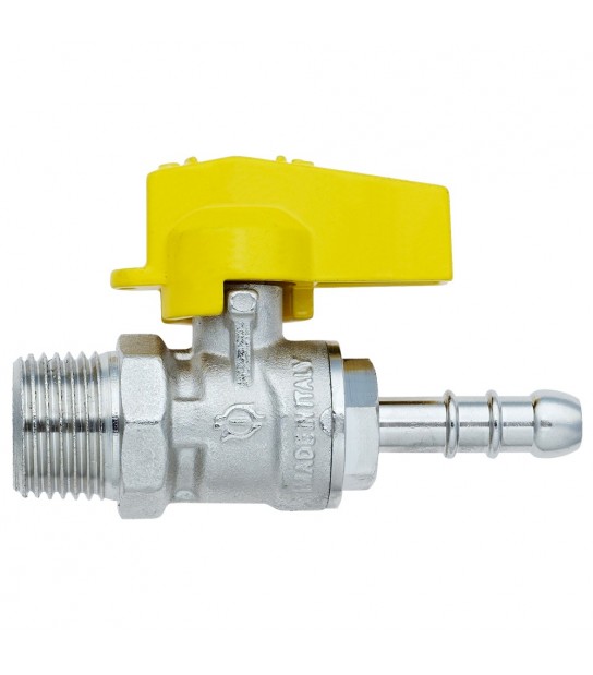 Rubinetto Gas A Sfera Maschio Diritto Con Portagomma Fiv 1/2 X D.9 Mm - Gpl