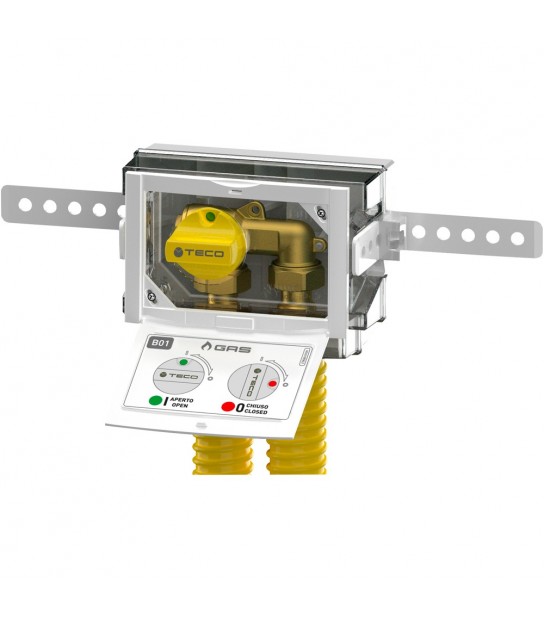 Rubinetto Di Intercettazione Gas Da Incasso A U K2.1 Teco 3/4 - Dn15