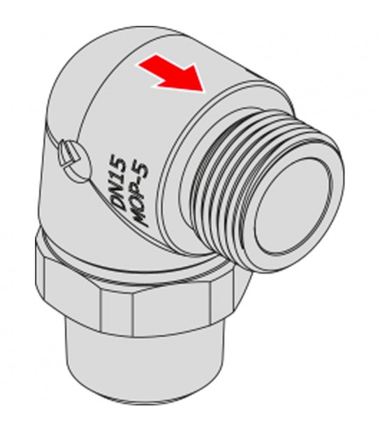 Dispositivo Di Sicurezza Firebag 90° M/M Ad Attivazione Termica Per Impianti Gas Teco 1/2 - Dn15