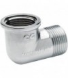 Gomito Maschio/Femmina In Ottone Cromato 3/8