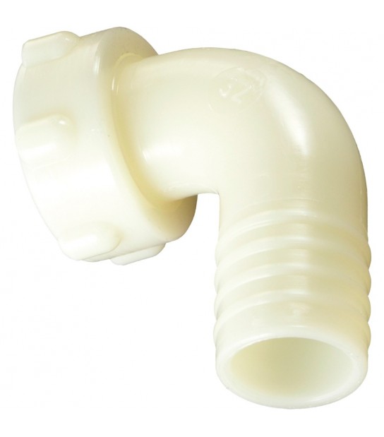 Portagomma Curvo 90° Femmina Con Ghiera Girevole In Pa D.20X20 - F29X1,75