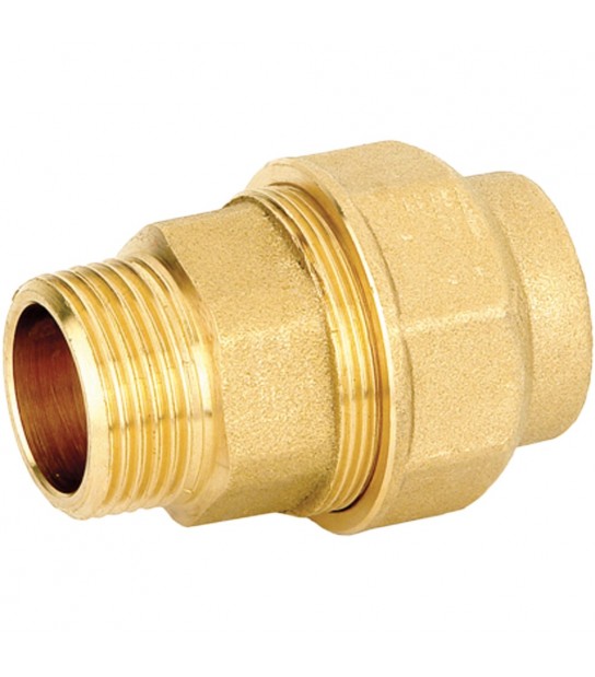 Raccordo Diritto Maschio In Ottone A Compressione Per Tubo Pe/Pehd/Pex Valvofit D.20 X 1/2 M