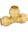 Tee In Ottone A Compressione Per Tubo Pe/Pehd/Pex Valvofit D.50 X D.50 X D.50 Mm
