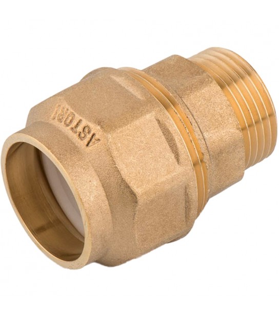 Raccordo Diritto Maschio Per Polietilene Con Anello In Resina 2 X D.63 Mm