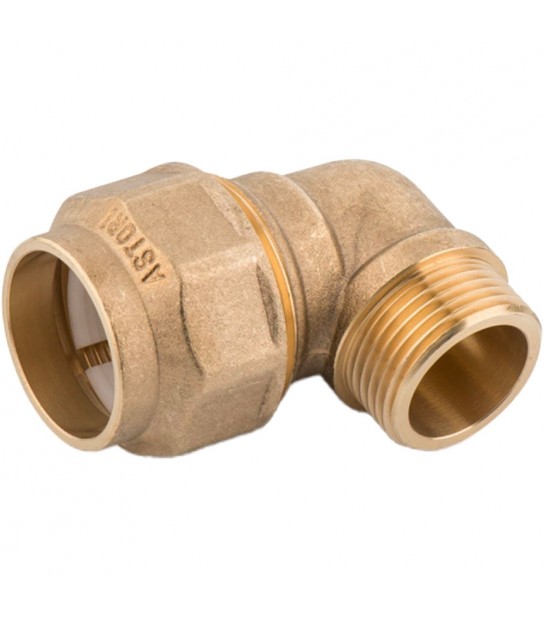 Gomito Maschio Per Polietilene Con Anello In Resina 11/2 X D.50 Mm