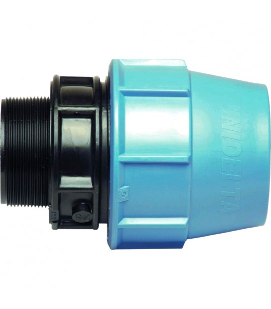 Raccordo Diritto Maschio A Compressione Per Tubo Polietilene Unidelta D.16 X 1/2 M
