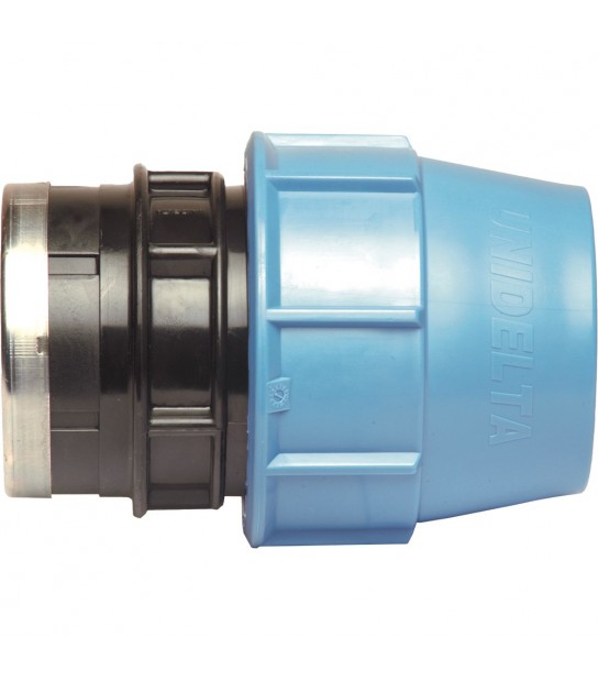 Raccordo Diritto Femmina A Compressione Per Tubo Polietilene Unidelta D.90 X 3F - Pn16