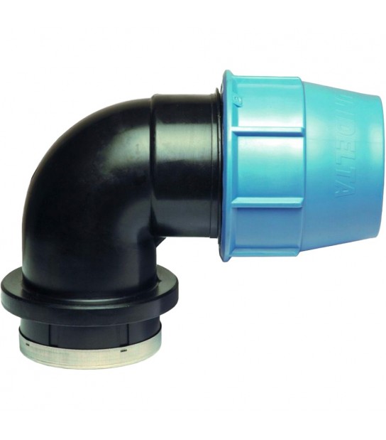 Gomito Femmina A Compressione Per Tubo Polietilene Unidelta D.32 X 3/4F - Pn16