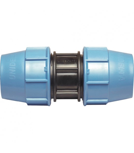 Manicotto Doppio A Compressione Per Accoppiamento Tubo Polietilene Unidelta D.20X20 - Pn16