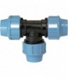 Tee Triplo A Compressione Per Tubo Polietilene Unidelta D.25 - Pn16