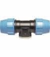 Tee Con Derivazione Femmina A Compressione Per Tubo Polietilene Unidelta D.32 X 3/4 X D.32 - Pn16
