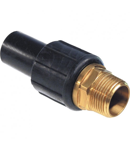 Giunto Di Transizione Ottone-Pe Filettato Maschio Per Acqua E Gas Unidelta D.20 X 1/2M