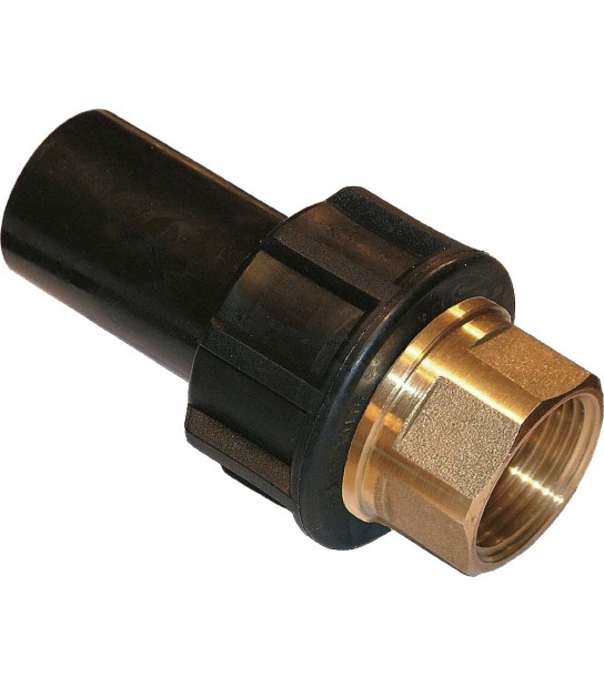 Giunto Di Transizione Ottone-Pe Filettato Femmina Per Acqua E Gas Unidelta D.25 X 3/4F