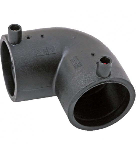 Gomito A 90° Elettrosaldabile Per Tubo Polietilene Acqua E Gas Unidelta D.75 Mm