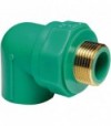 Gomito A 90° Filettato Maschio In Ppr Verde Pn25 D.32 X 3/4M
