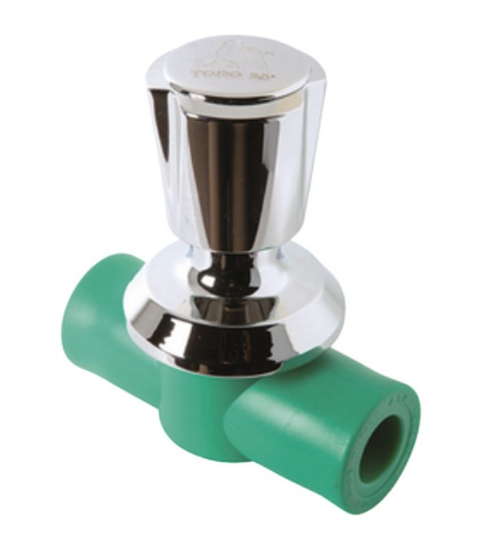 Rubinetto A Sfera Con Maniglia In Ppr Verde D.20 Mm