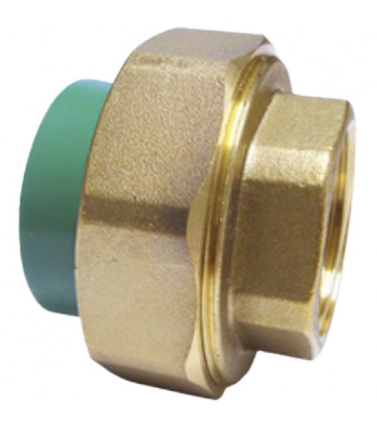 Giunto Con Ghiera Filettata Femmina Pn 25 In Ppr D.25 X 3/4F