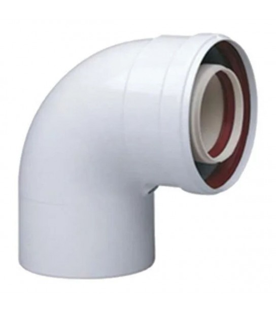 BAXI Curva coassiale 60/100 mm per scarico fumi