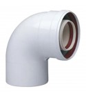 BAXI Curva coassiale 60/100 mm per scarico fumi
