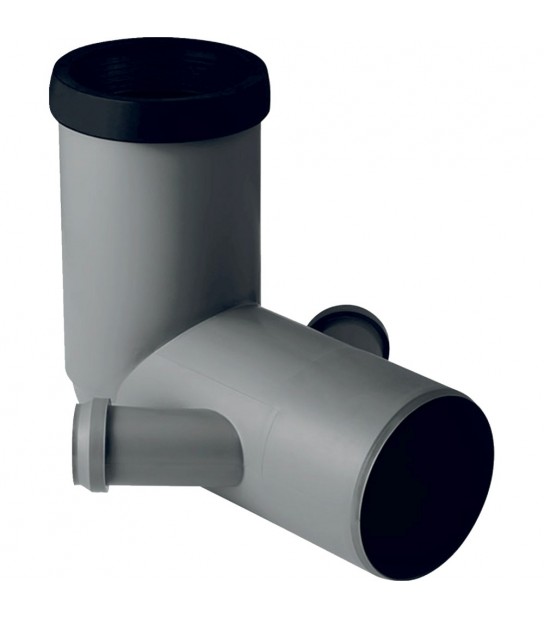 Curva Tecnica 90° Prolungata Con 2 Attacchi Laterali Per Wc A Pavimento In Pp-Hts Geberit D.110X40 Mm