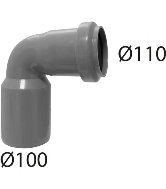 Curva Ridotta A Innesto Bamplast D.110 X D.100 Mm - 87°