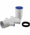 Curva Wc 90° Prolungata A Innesto Con 4 Attacchi D.100 X D.40/40/40/40