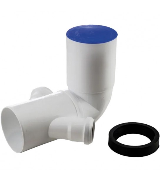 Curva Wc 90° Prolungata A Innesto Con 2 Attacchi D.90 X D.50/50