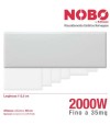 NOBO Radiatore elettrico norvegese 2000W per ambienti fino a 35 m²