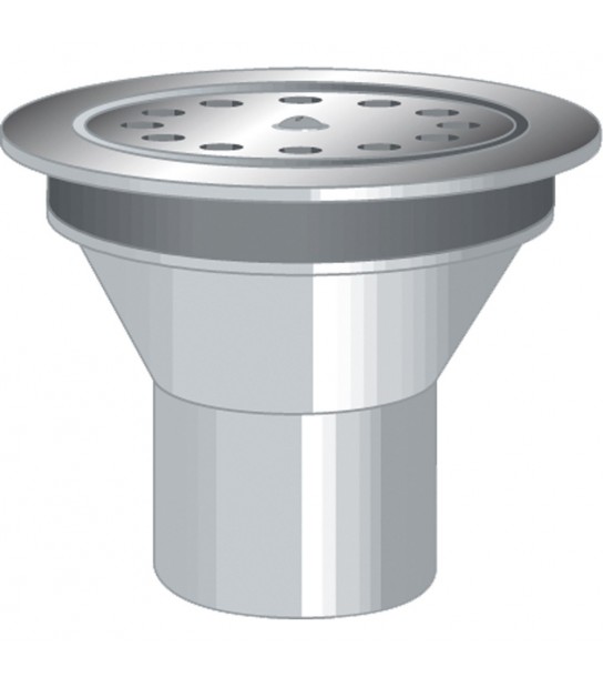 Tappo A Pavimento Con Griglia Ad Incollaggio In Pvc D.100 Mm