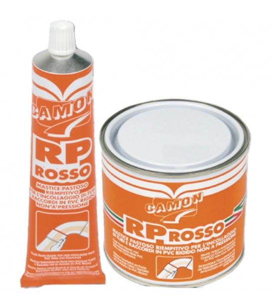 Adesivo Sigillante Pastoso Riempitivo Per Pvc Rp Rosso Barattolo Gr.700