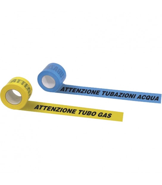 Nastro Avvertitore Per Tubazioni Sottosuolo Giallo Per Gas - 200 Mt.
