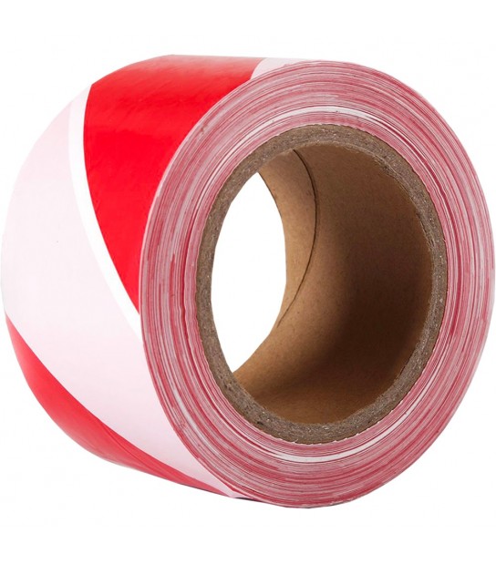 Nastro Adesivo Segnalatore Alta Visibilita' Bianco-Rosso