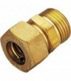 Raccordo Diritto Maschio A Compressione Con O-Ring Per Tubo Rame Tiemme D.18 X 1/2