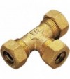 Tee Con 3 Dadi A Compressione Con O-Ring Per Tubo Rame Tiemme D.22 X D.22 X D.22 Mm