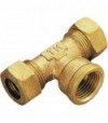 Tee Femmina A Compressione Con O-Ring Per Tubo Rame Tiemme D.16 X 1/2 X D.16