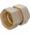 Raccordo Diritto Femmina A Compressione O-Ring Per Tubo Rame Ape D.14 X 3/4