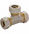 Tee Con 3 Dadi A Compressione O-Ring Per Tubo Rame Ape D.12 X D.12 X D.12 Mm
