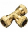 Tee Con 3 Dadi A Compressione Con O-Ring Giallo Per Gas Tiemme D.12 X D.12 X D.12 Mm