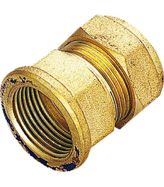 Raccordo Diritto Femmina A Compressione Con Ogiva In Ottone Per Tubo Rame Tiemme D.22 X 3/4