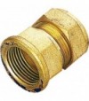 Raccordo Diritto Femmina A Compressione Con Ogiva In Ottone Per Tubo Rame Tiemme D.22 X 3/4