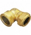 Raccordo Curvo Femmina A Compressione Con Ogiva In Ottone Per Tubo Rame Tiemme D.22 X 3/4
