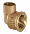 Gomito A 90° Filettato Femmina In Bronzo A Saldare D.28 X 3/4