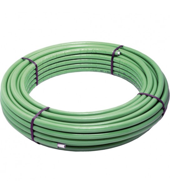 Tubo Multistrato Pe-Rt/Al/Pe-Rt Rivestito Verde Per Condizionamento Flex All D.26 X Sp.3,0 - Mt.25