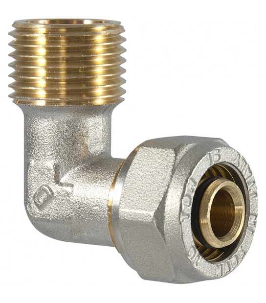 Raccordo Curvo Maschio A Compressione Per Tubo Multistrato Tdm 3/4 X D.16 (2,0) Mm