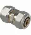 Raccordo Diritto Doppio A Compressione Per Tubo Multistrato Tdm D.20 X D.20 (2,0) Mm