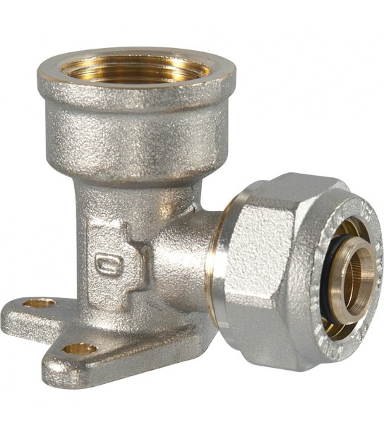 Raccordo Curvo Femmina Flangiato A Compressione Per Tubo Multistrato Tdm 1/2 X D.20 (2,0) Mm