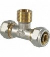 Tee Maschio A Compressione Per Tubo Multistrato Tdm D.20 X 1/2 X D.20 (2,0) Mm